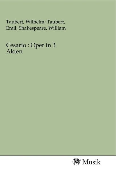 Produktbild: Cesario : Oper in 3 Akten
