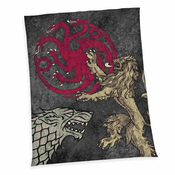 Game of Thrones 7621601036 - Wellsoft-Flauschdecke, 150x200 cm, 100% Polyester