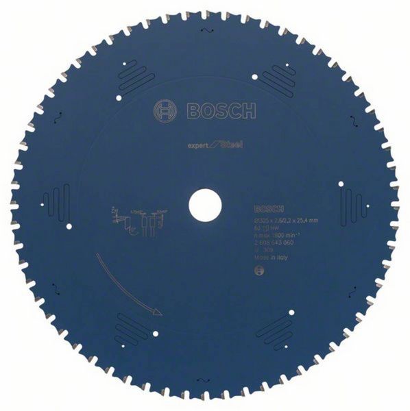 Produktbild: Bosch Accessories Expert for Steel 2608643060 Kreiss&auml;geblatt 305 x 25.4 x 2.2 mm Z&auml;hneanzahl: 60 1 St.