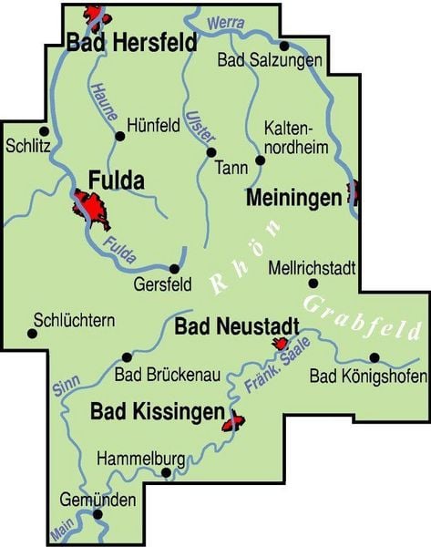 Produktbild: BVA ADFC Regionalkarte Traumhafte E-Bike-Touren in der Rh&ouml;n 1:75.000