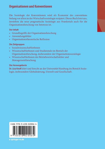 Produktbild: Organisationen und Konventionen