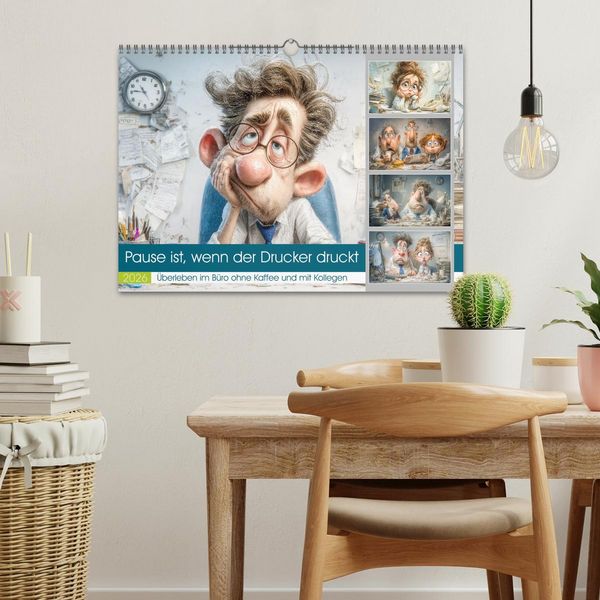 Produktbild: Pause ist, wenn der Drucker druckt (Wandkalender 2026 DIN A3 quer), CALVENDO Monatskalender