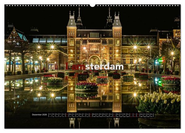 Produktbild: Amsterdam - Impressionen aus dem Grachtengordel (hochwertiger Premium Wandkalender 2026 DIN A2 quer), Kunstdruck in Hochglanz