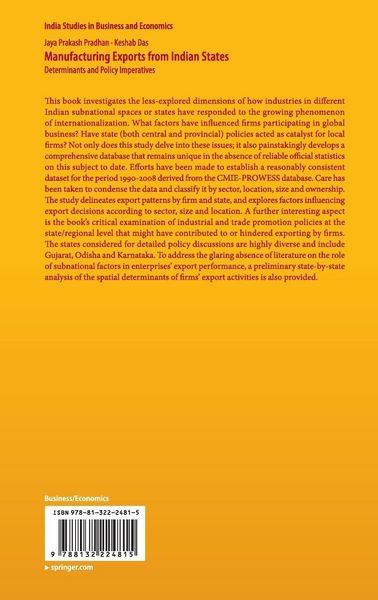 Produktbild: Manufacturing Exports from Indian States