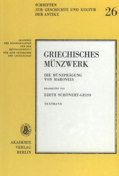 Produktbild: Die M&uuml;nzpr&auml;gung von Maroneia