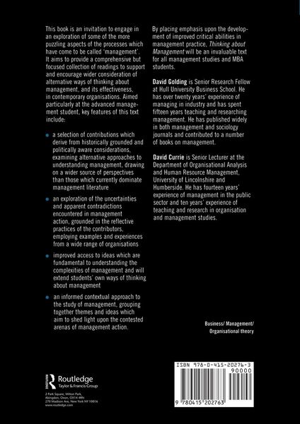Produktbild: Thinking About Management