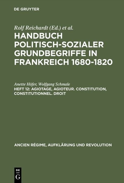 Produktbild: Agiotage, agioteur. Constitution, constitutionnel. Droit