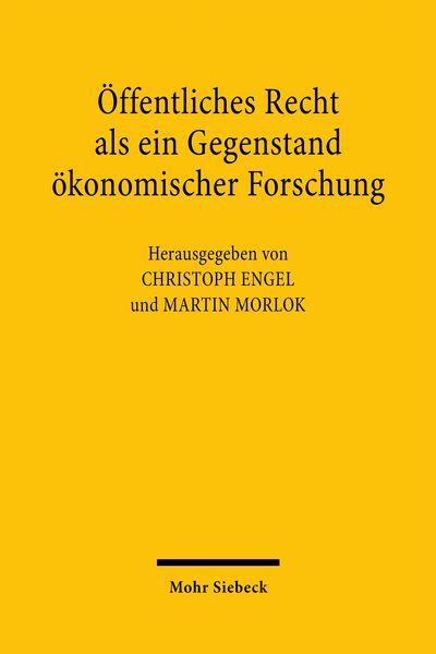 Produktbild: &Ouml;ffentliches Recht als ein Gegenstand &ouml;konomischer Forschung