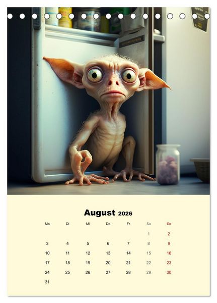 Produktbild: Monsteralarm. Die Invasion der kleinen Qu&auml;lgeister (Tischkalender 2026 DIN A5 hoch), CALVENDO Monatskalender