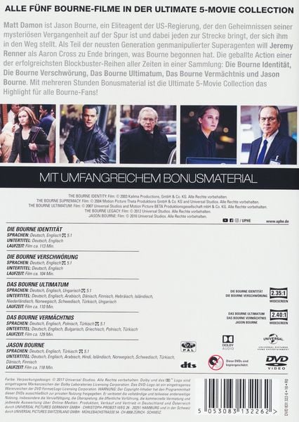 Produktbild: Bourne - The Ultimate 5-Movie-Collection [5 DVDs]