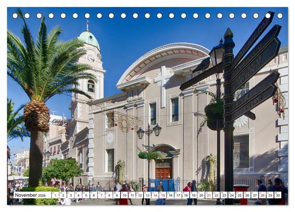 Produktbild: Gibraltar - Gro&szlig;britannien am Mittelmeer (Tischkalender 2026 DIN A5 quer), CALVENDO Monatskalender