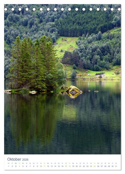 Produktbild: Norwegen - Unterwegs im Fjordland (Tischkalender 2026 DIN A5 hoch), CALVENDO Monatskalender