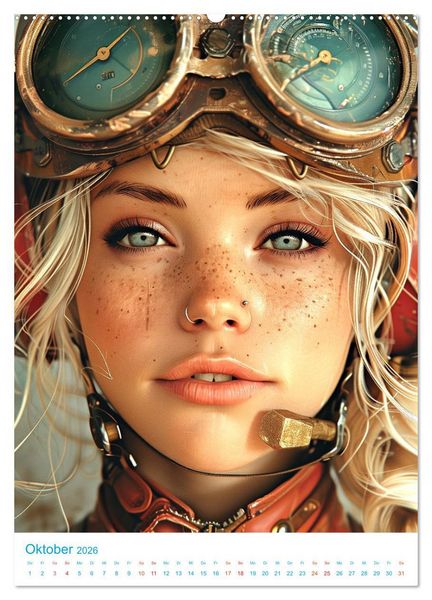 Produktbild: Steampunk Helden (Wandkalender 2026 DIN A2 hoch), CALVENDO Monatskalender