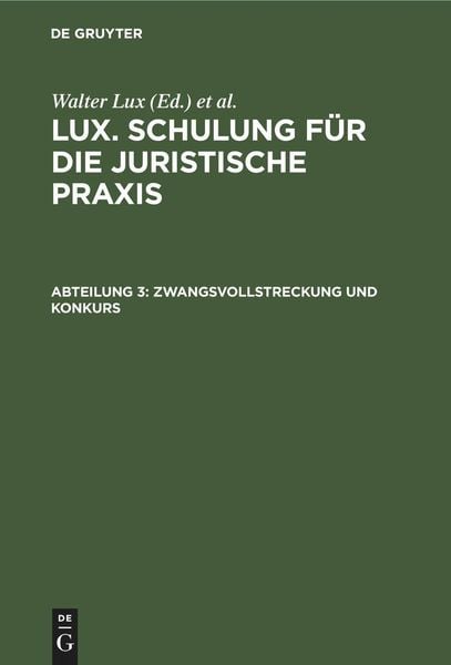 Produktbild: Zwangsvollstreckung und Konkurs