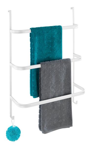Produktbild: Handtuchhalter Mod. Irpinia, wei&szlig;, Metall, 54,5x77,5x21,5 cm, f&uuml;r 2+4 cm Falzen geeignet