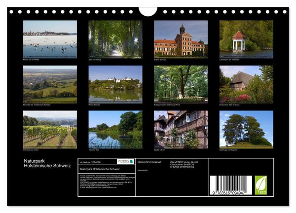 Produktbild: Naturpark Holsteinische Schweiz (Wandkalender 2026 DIN A4 quer), CALVENDO Monatskalender