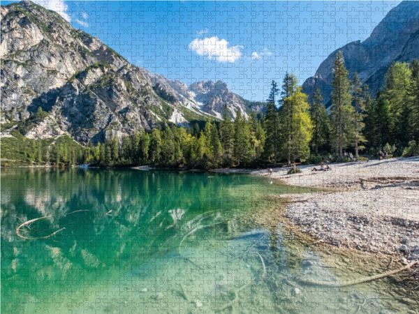 Produktbild: CALVENDO Puzzle Ein Traum von einem Bergsee, Pragser Wildsee 1000 Teile Lege-Gr&ouml;&szlig;e 64 x 48 cm Foto-Puzzle Bild von Christina Fink
