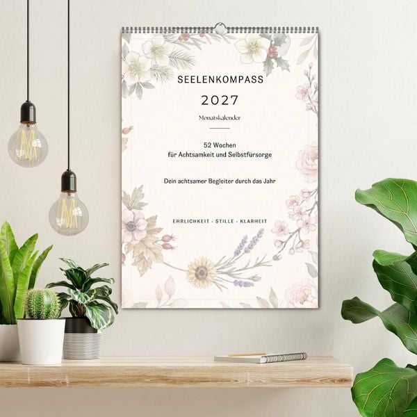 Produktbild: SEELENKOMPASS (Wandkalender 2027 DIN A2 hoch), CALVENDO Monatskalender