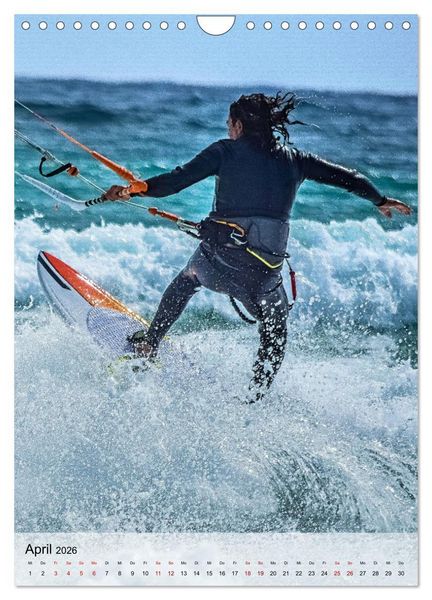 Produktbild: Kitesurfen - Fun pur (Wandkalender 2026 DIN A4 hoch), CALVENDO Monatskalender