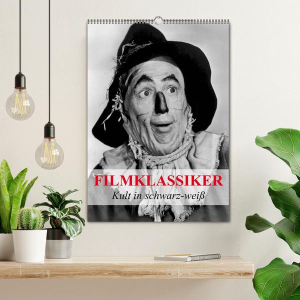 Produktbild: Filmklassiker - Kult in schwarz-wei&szlig; (Wandkalender 2026 DIN A2 hoch), CALVENDO Monatskalender