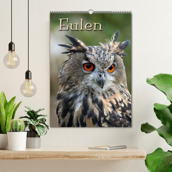 Produktbild: Eulen (Wandkalender 2026 DIN A2 hoch), CALVENDO Monatskalender
