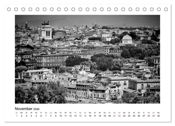 Produktbild: ROM Monochrom (Tischkalender 2026 DIN A5 quer), CALVENDO Monatskalender