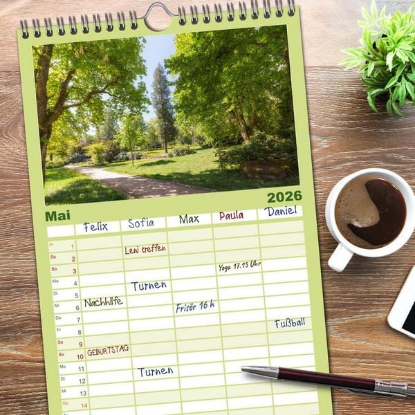 Produktbild: Familienplaner 2026 - Freudenstadt 2026 mit 5 Spalten (Wandkalender, 21 x 45 cm) CALVENDO