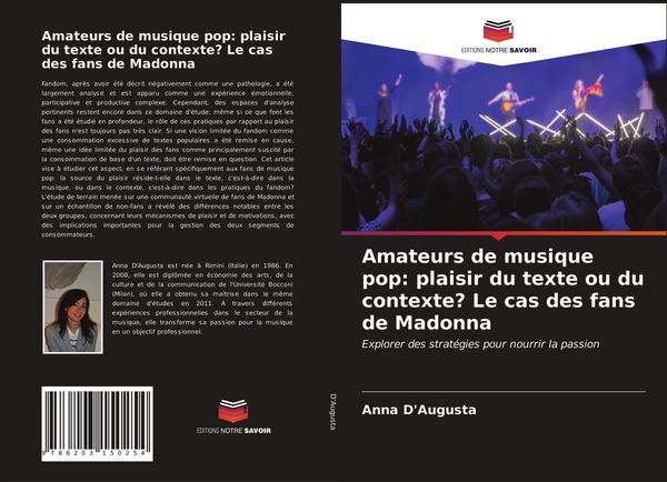 Produktbild: Amateurs de musique pop: plaisir du texte ou du contexte? Le cas des fans de Madonna