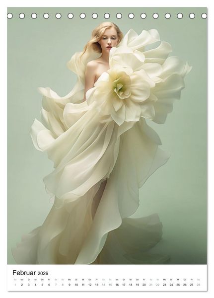 Produktbild: Floral Couture (Tischkalender 2026 DIN A5 hoch), CALVENDO Monatskalender