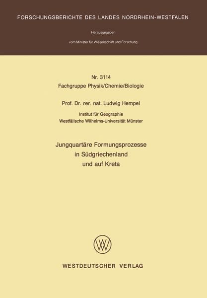 Produktbild: Jungquart&auml;re Formungsprozesse in S&uuml;dgriechenland und auf Kreta