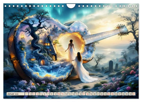 Produktbild: Gitarrenhorizonte (Wandkalender 2026 DIN A4 quer), CALVENDO Monatskalender