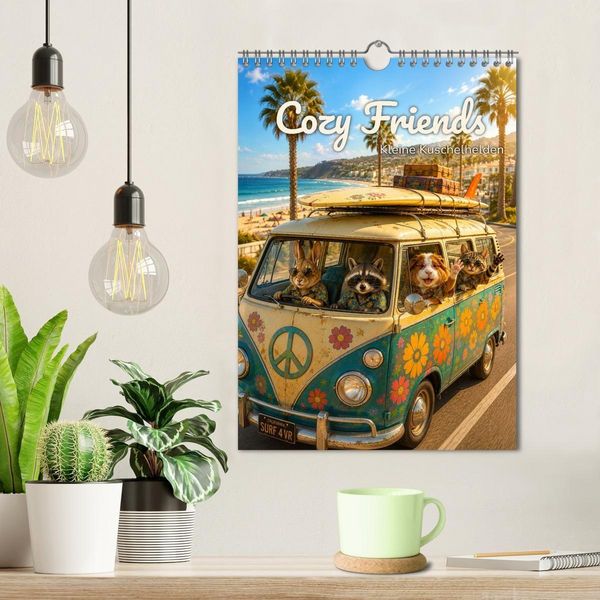 Produktbild: Cozy Friends - Kleine Kuschelhelden (Wandkalender 2027 DIN A4 hoch), CALVENDO Monatskalender
