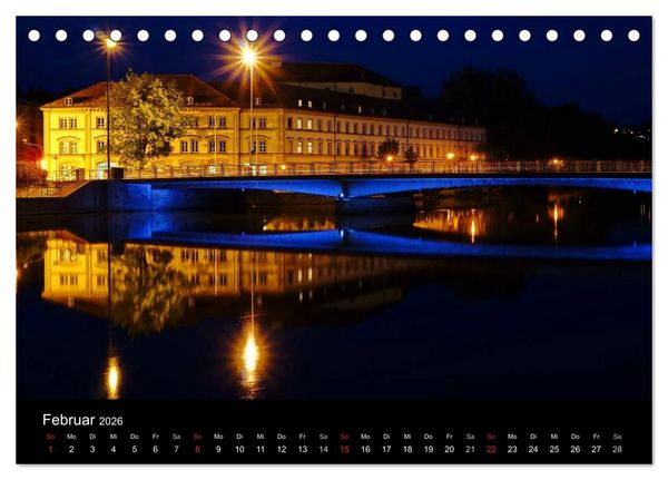 Produktbild: Landshut bei Tag und Nacht (Tischkalender 2026 DIN A5 quer), CALVENDO Monatskalender