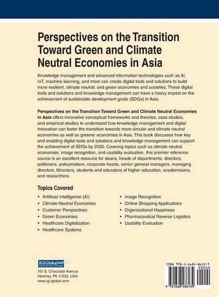 Produktbild: Perspectives on the Transition Toward Green and Climate Neutral Economies in Asia