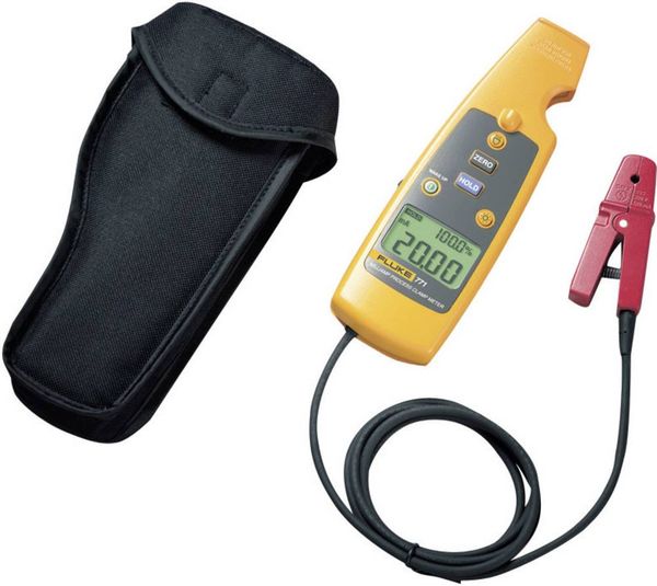Produktbild: Fluke 771 Stromzange, Hand-Multimeter digital Prozess-Stromausgabe CAT II 300 V Anzeige (Counts): 1200