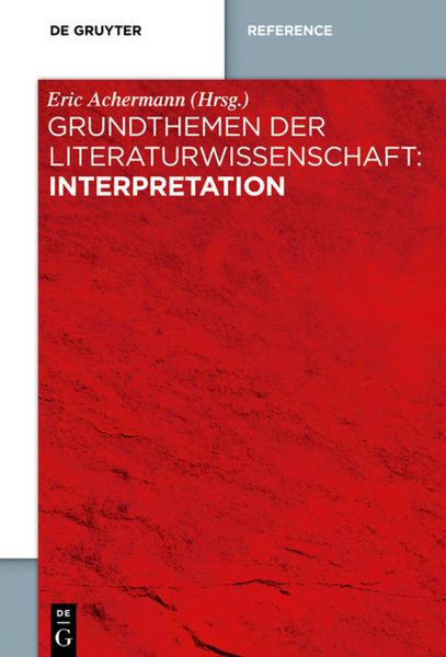 Produktbild: Grundthemen der Literaturwissenschaft: Interpretation