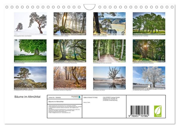 Produktbild: B&auml;ume im Altm&uuml;hltal (Wandkalender 2026 DIN A4 quer), CALVENDO Monatskalender