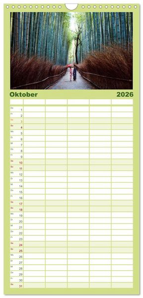Produktbild: Familienplaner 2026 - Japan - Traditionen und Modernit&auml;t mit 5 Spalten (Wandkalender, 21 x 45 cm) CALVENDO