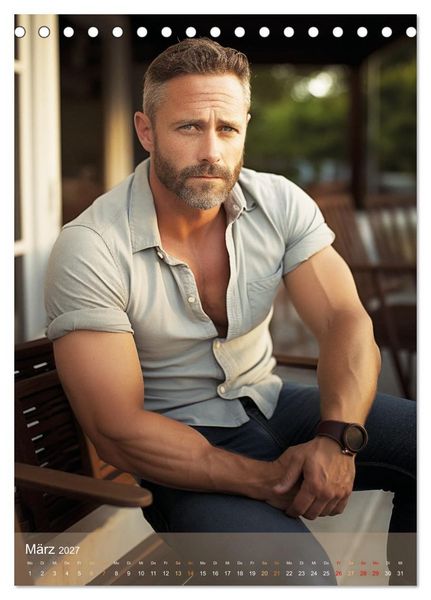 Produktbild: Hunks-nur f&uuml;r dich (Tischkalender 2027 DIN A5 hoch), CALVENDO Monatskalender