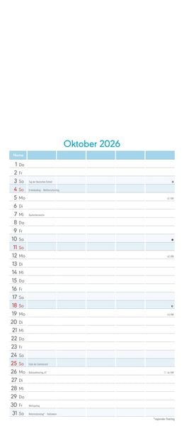 Produktbild: Kreativ-Kalender Familienplaner 2026 - 5 Spalten - 19,5x45 cmFoto, Malen, Basteln - datiert - Kreativkalender - Foto-Kalender - Familienkalender - Wan