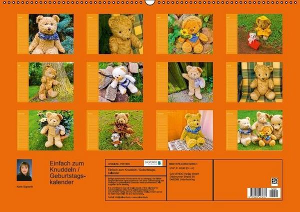 Produktbild: Einfach zum Knuddeln / Geburtstagskalender (Wandkalender immerw&auml;hrend DIN A2 quer)