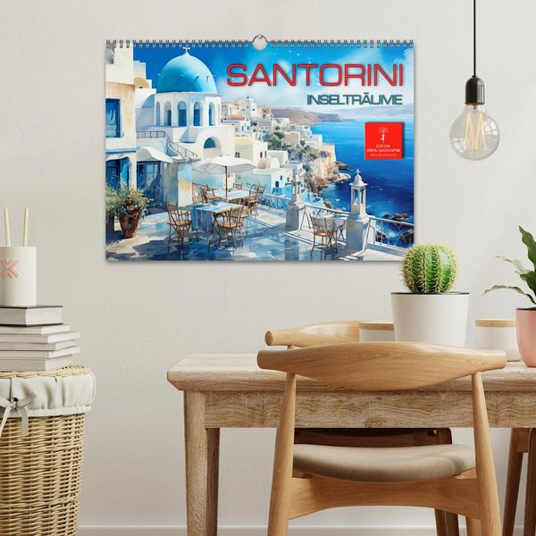 Produktbild: Santorini Inseltr&auml;ume (Wandkalender 2026 DIN A3 quer), CALVENDO Monatskalender