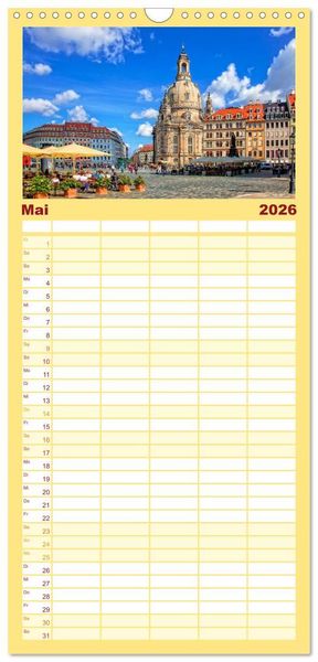 Produktbild: Familienplaner 2026 - 12 wundersch&ouml;ne Sehensw&uuml;rdigkeiten in Deutschland mit 5 Spalten (Wandkalender, 21 x 45 cm) CALVENDO