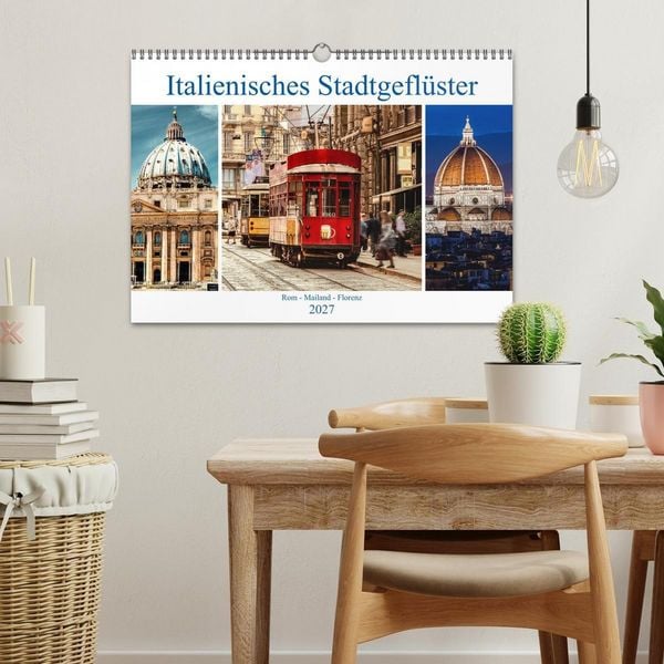 Produktbild: Italienisches Stadtgefl&uuml;ster, Rom - Mailand - Florenz (Wandkalender 2027 DIN A3 quer), CALVENDO Monatskalender