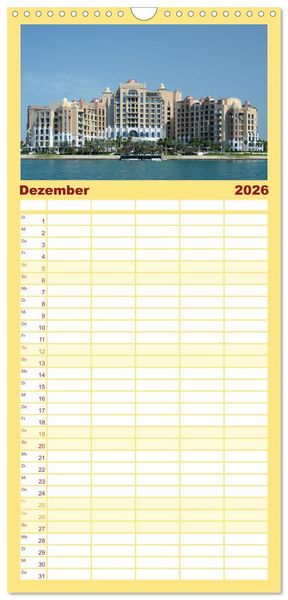 Produktbild: Familienplaner 2026 - Doha, die arabische Welt im Aufbruch mit 5 Spalten (Wandkalender, 21 x 45 cm) CALVENDO