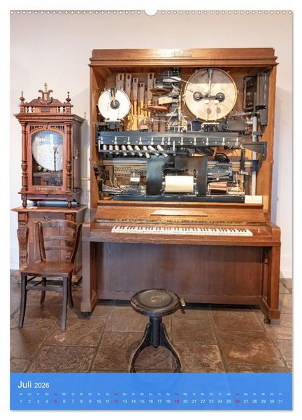 Produktbild: Mechanische Musikinstrumente (Wandkalender 2026 DIN A2 hoch), CALVENDO Monatskalender