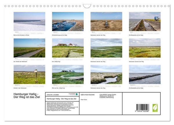 Produktbild: Hamburger Hallig - Der Weg ist das Ziel (Wandkalender 2027 DIN A3 quer), CALVENDO Monatskalender