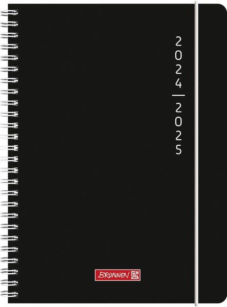 Schülerkalender 2024/2025 'Plain Black', 2 Seiten = 1 Woche, A5, 208 Seiten, schwarz