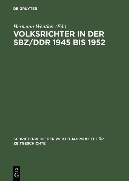 Produktbild: Volksrichter in der SBZ/DDR 1945 bis 1952