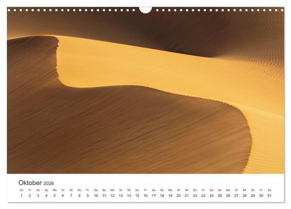 Produktbild: Die D&uuml;nen in der W&uuml;ste von Abu Dhabi (Wandkalender 2026 DIN A3 quer), CALVENDO Monatskalender